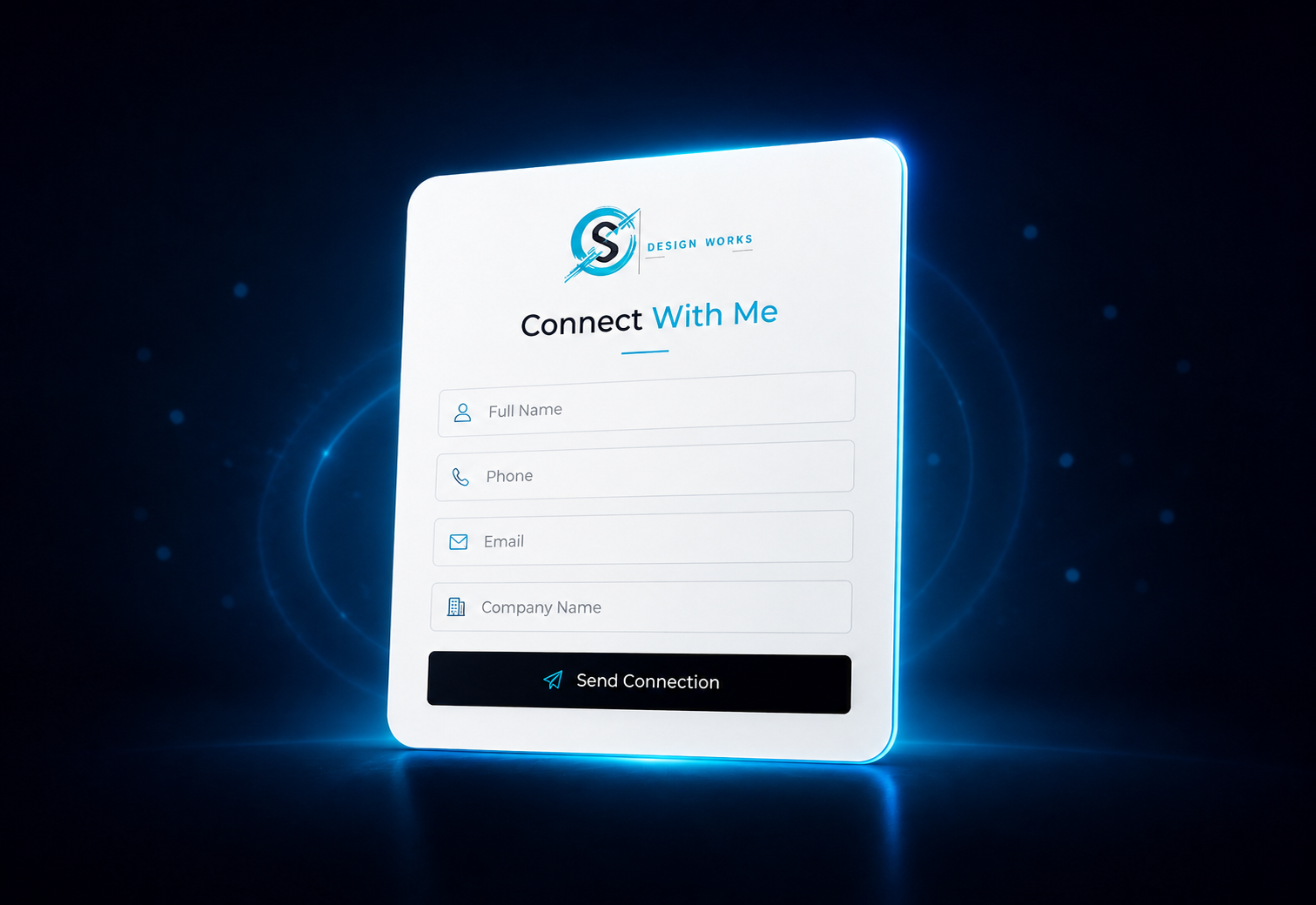 Connect with me form mockup