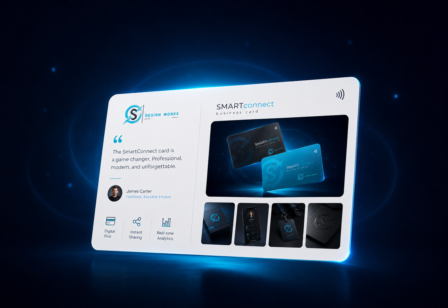 Gallery showcase smart card mockup